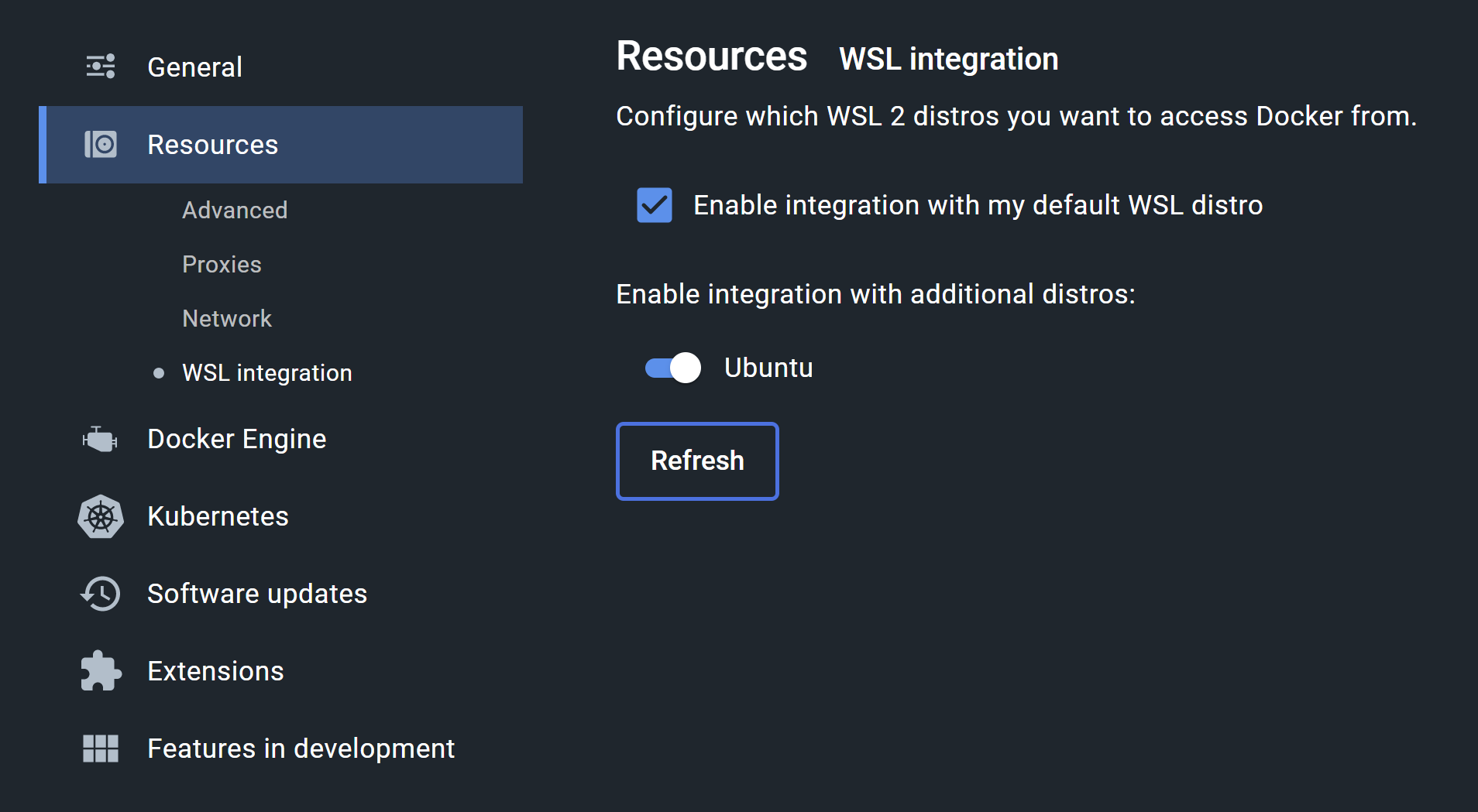 WSL Resource Settings